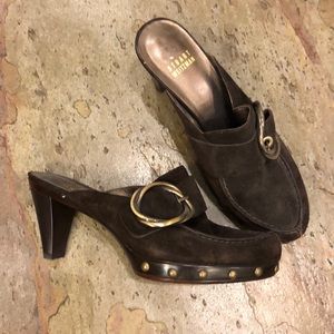 Nearly new Stuart Weitzman sues mules.